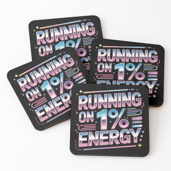 Item preview, Running on 1% Energy Retro Y2K Typography. Funny Gen Z Aesthetic Meme Design designed and sold by Aarvya Fashion Club ( A.F.C ).