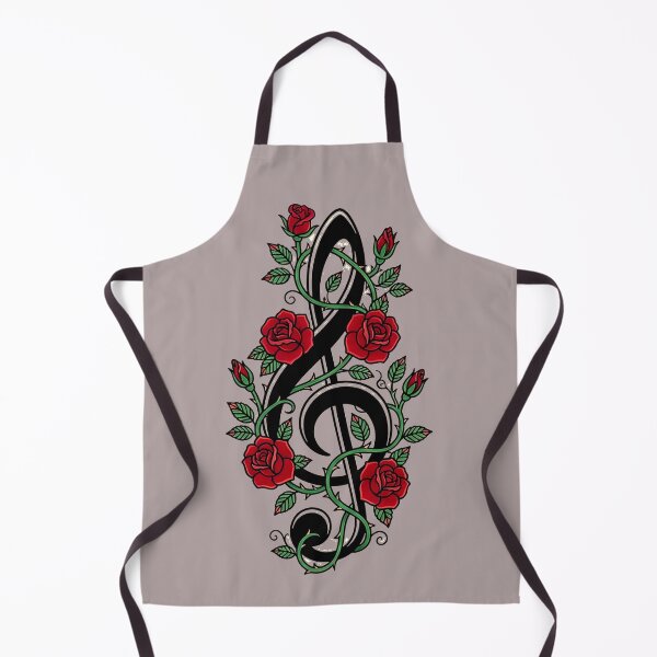 Item preview, Treble Clef Roses: Vintage Music Tattoo Art designed and sold by Style-InkPulse.