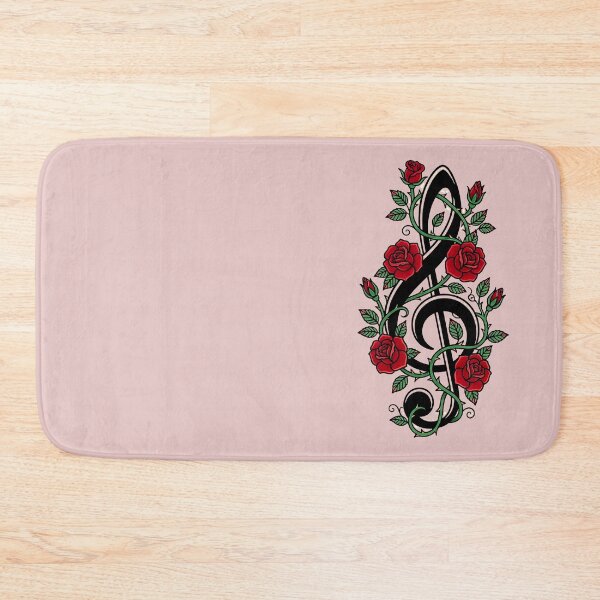 Item preview, Treble Clef Roses: Vintage Music Tattoo Art designed and sold by Style-InkPulse.