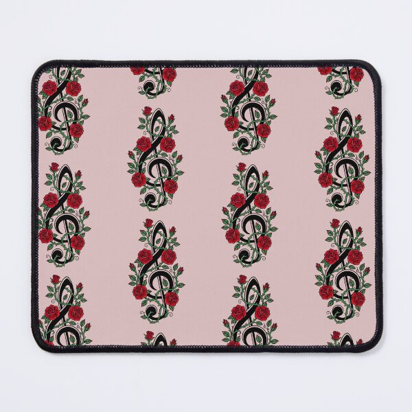 Item preview, Treble Clef Roses: Vintage Music Tattoo Art designed and sold by Style-InkPulse.