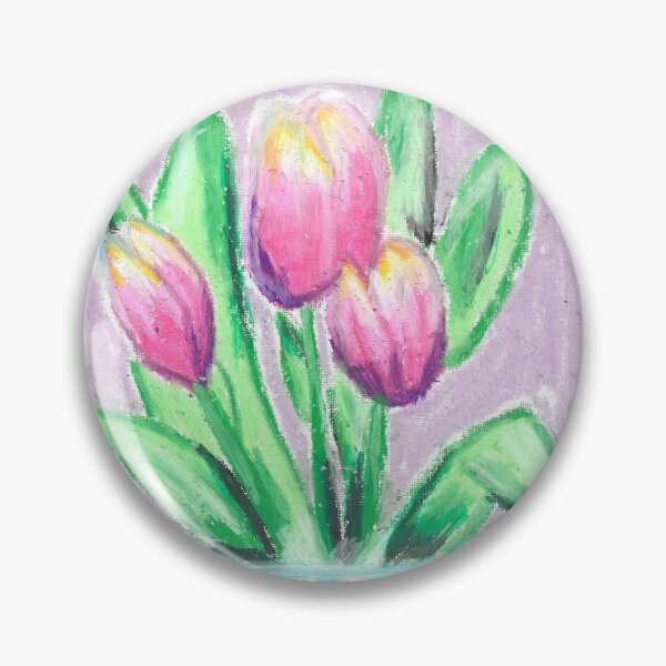 Item preview, Bouquet of Spring Tulips - Oil Pastel designed and sold by HettyART.