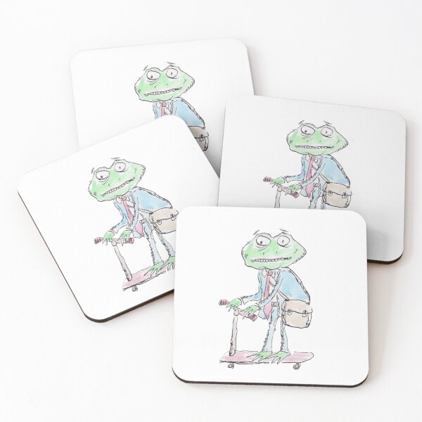 Item preview, A frog on a scooter designed and sold by Inky Fingers Illustrations.
