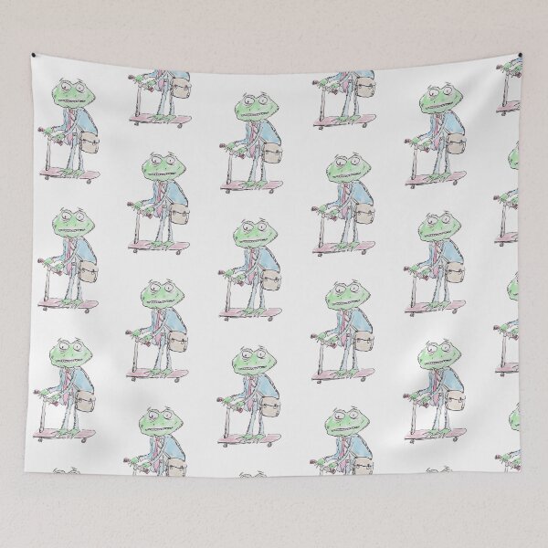 Item preview, A frog on a scooter designed and sold by Inky Fingers Illustrations.