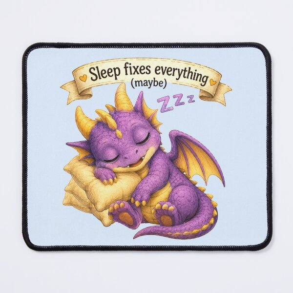 Item preview, Cute Sleeping Baby Dragon Fantasy Art designed and sold by Hatchling Hollow.
