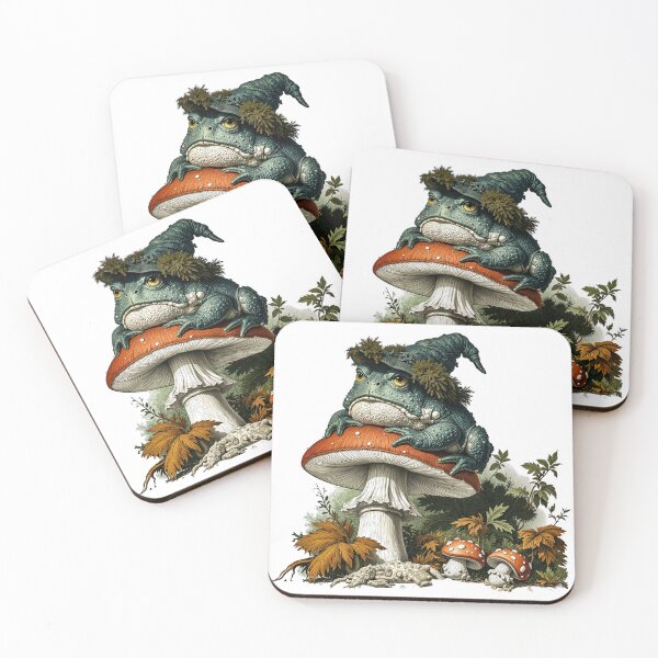 Item preview, Whimsical Grumpy Toad on Toadstool designed and sold by CircaSassy.