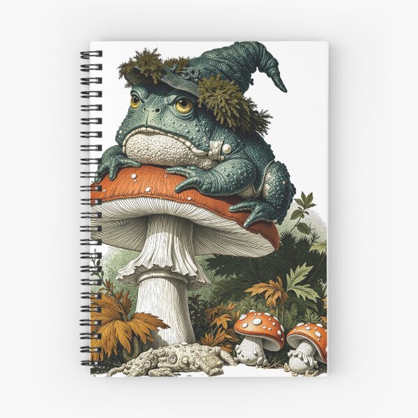 Item preview, Whimsical Grumpy Toad on Toadstool designed and sold by CircaSassy.