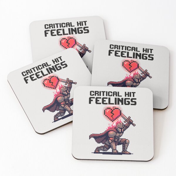 Item preview, CRITICAL HIT FEELINGS” – Broken‑Heart Warrior designed and sold by ChaosNest.