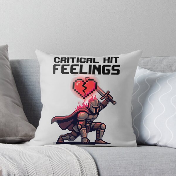 Item preview, CRITICAL HIT FEELINGS” – Broken‑Heart Warrior designed and sold by ChaosNest.
