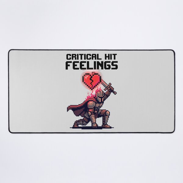 Item preview, CRITICAL HIT FEELINGS” – Broken‑Heart Warrior designed and sold by ChaosNest.