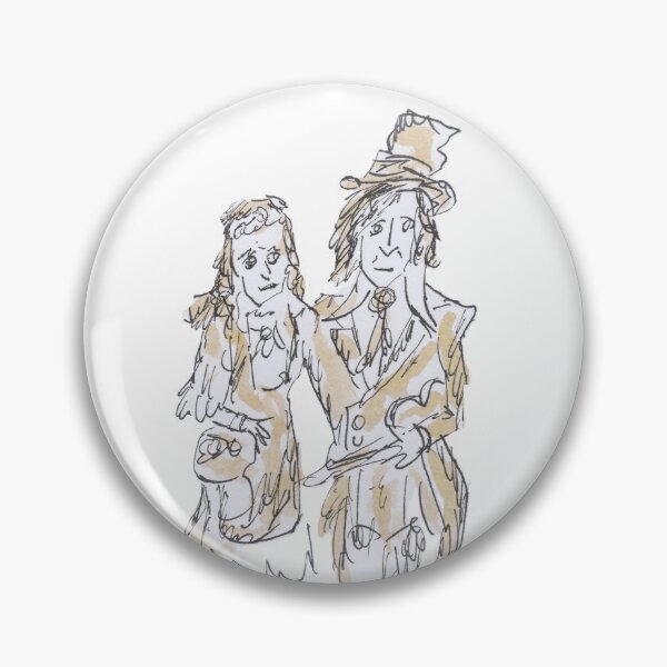 Item preview, A victorian Romany wedding couple designed and sold by Inky Fingers Illustrations.