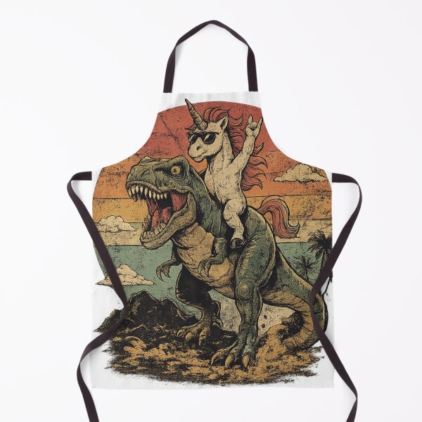 Item preview, Unicorn on T-Rex – Funny Dino Unicorn Vintage Retro Design with Rainbow designed and sold by Palettd.