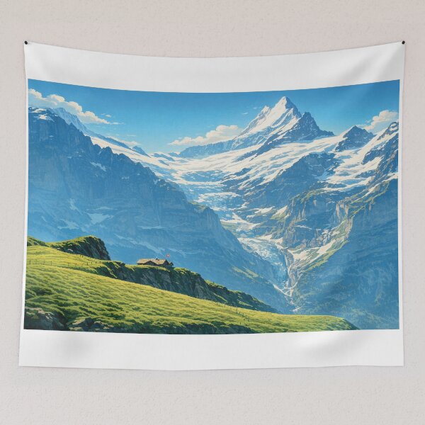 Item preview, majestic Alpine landscape with towering snow‑covered peaks designed and sold by darekkocurek.