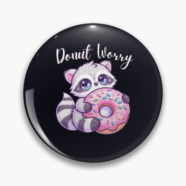 Item preview, Donut Worry Cute Raccoon With Donut Kawaii T-Shirt designed and sold by HopeAndHustle.