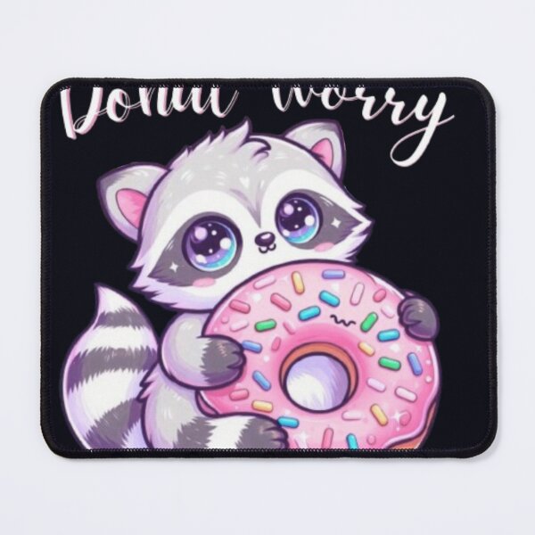 Item preview, Donut Worry Cute Raccoon With Donut Kawaii T-Shirt designed and sold by HopeAndHustle.