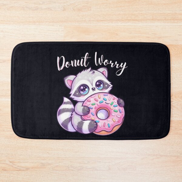Item preview, Donut Worry Cute Raccoon With Donut Kawaii T-Shirt designed and sold by HopeAndHustle.