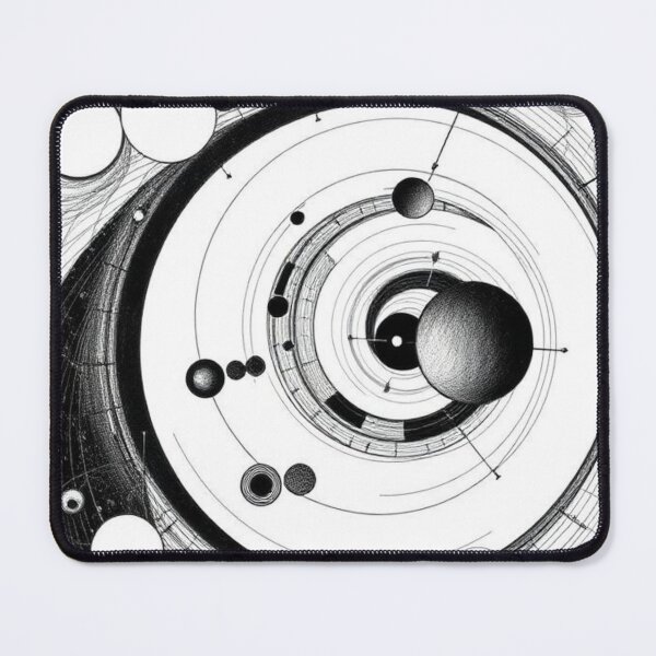 Item preview, Abstract artwork in black and white with circles designed and sold by RAISC.