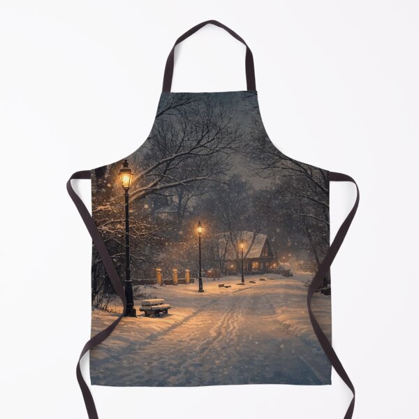 Item preview, winter evening scene of the riverside alley in Krościenko nad Dunajcem designed and sold by darekkocurek.