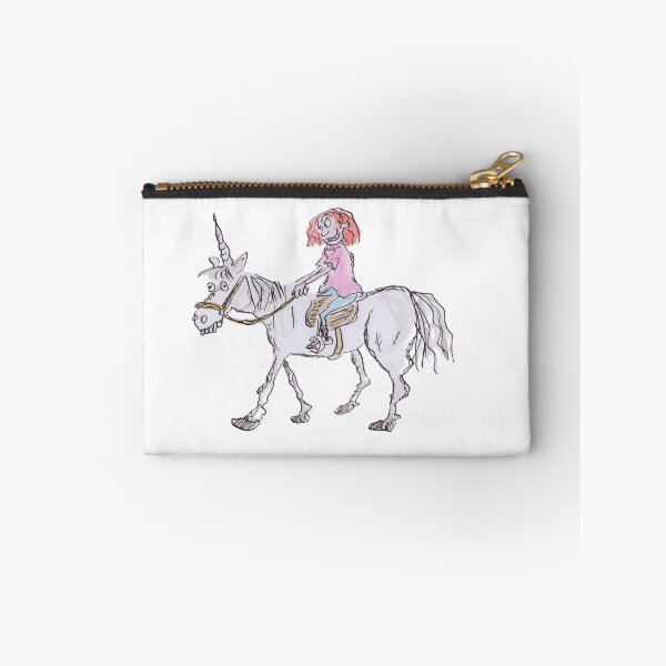 Item preview, A ginger girl riding a unicorn designed and sold by Inky Fingers Illustrations.