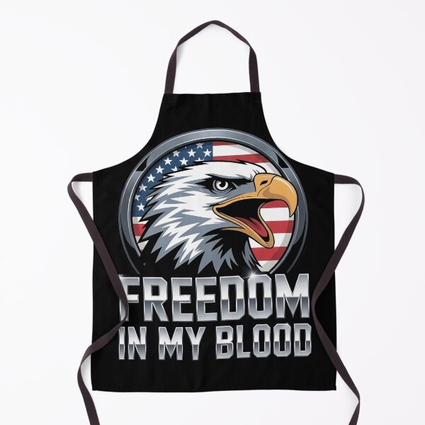 Item preview, Freedom In My Blood – Steel Eagle Patriotic Badge designed and sold by OldGloryForge.