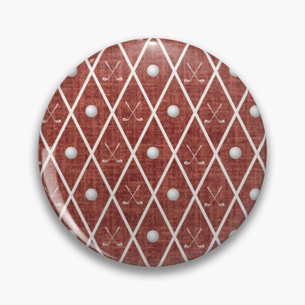 Item preview, Golf Balls & Clubs Argyle on Red Brown designed and sold by KSimpson838.
