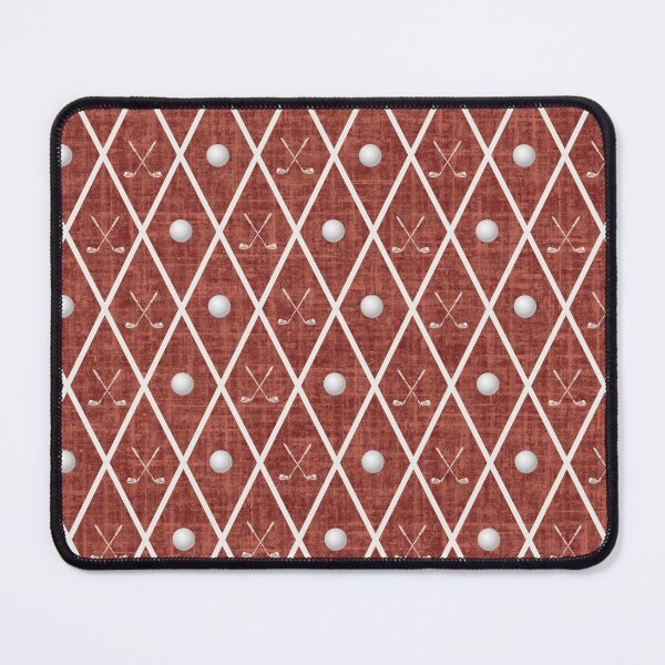 Item preview, Golf Balls & Clubs Argyle on Red Brown designed and sold by KSimpson838.