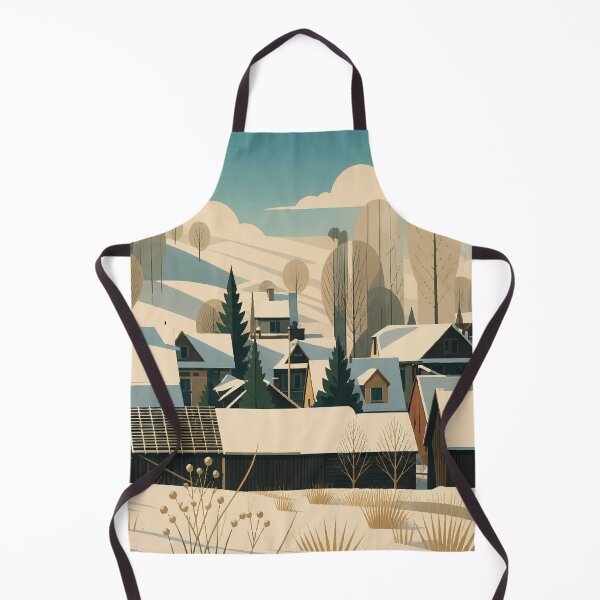 Item preview, An Art Deco–inspired winter landscape of Krościenko designed and sold by darekkocurek.