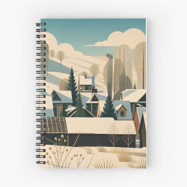 Item preview, An Art Deco–inspired winter landscape of Krościenko designed and sold by darekkocurek.