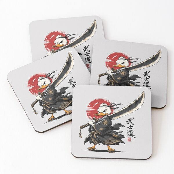 Item preview, Samurai Duck – Epic Warrior Duck Japanese Style Illustration designed and sold by Motel Mirage.