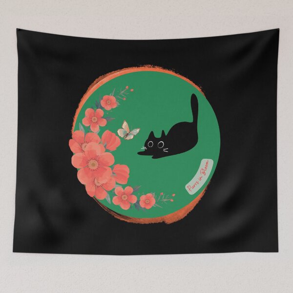 Item preview, Purrs in Bloom designed and sold by WeaselsStuff.