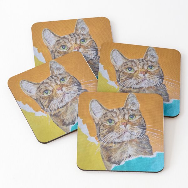 Item preview, Colorful Tabby Cat Acrylic Portrait designed and sold by Danny-ARTZ-1979.