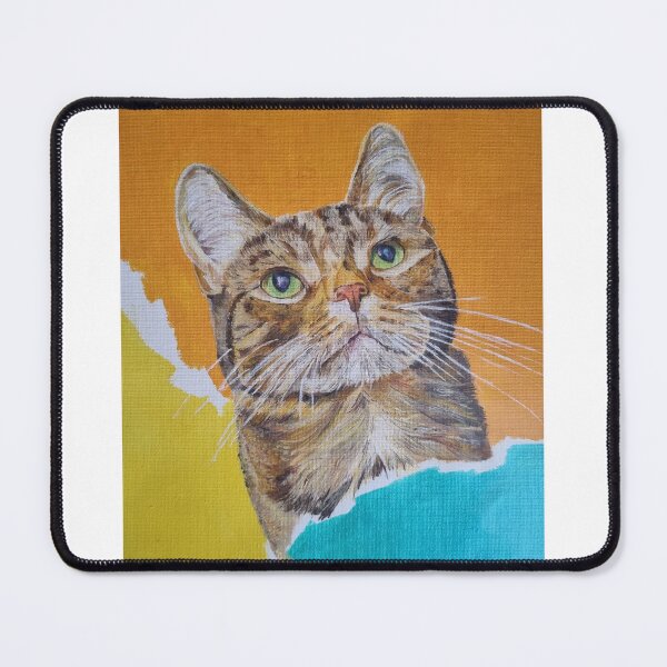 Item preview, Colorful Tabby Cat Acrylic Portrait designed and sold by Danny-ARTZ-1979.