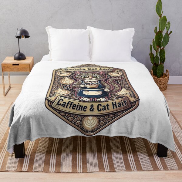 Item preview, Barista Cat Lady T Shirt, Caffeine & Cat Hair Mug, Funny Cat Owner Coffee Gift designed and sold by YMLux.