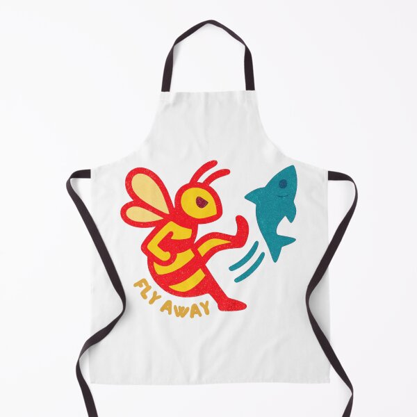 Item preview, The Bee’s Great Escape - Funny Bee Kicking Fish Illustration designed and sold by RDproject.