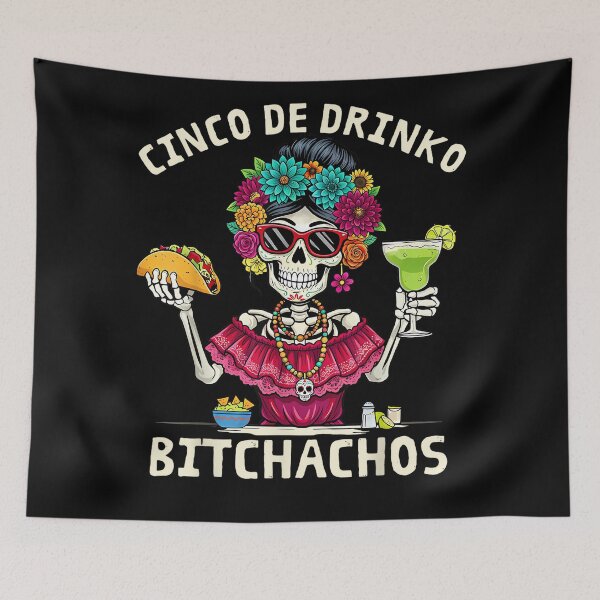 Item preview, Cinco De Drinko Bitchachos Cinco De Mayo Party Margarita Taco Women designed and sold by SanTiOmal.