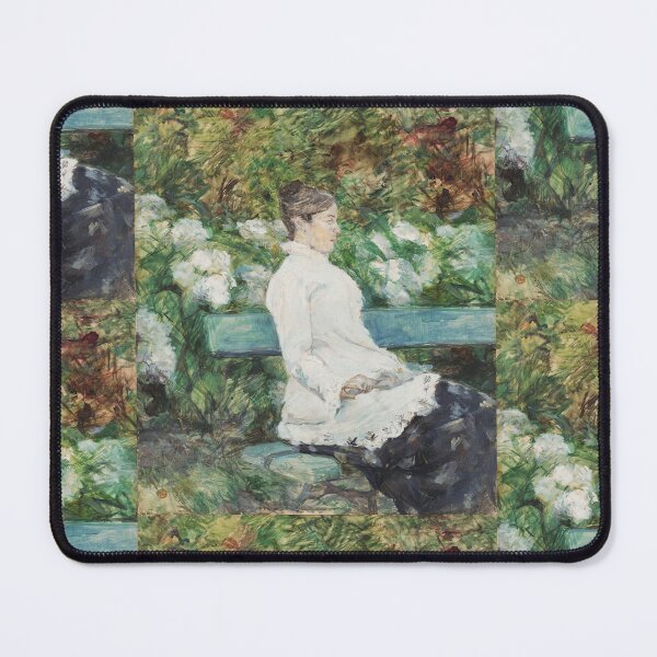 Item preview, Countess Adèle de Toulouse-Lautrec in the Garden by Henri de Toulouse-Lautrec | Post-Impressionist Garden Portrait Art Print designed and sold by artofuniverse.