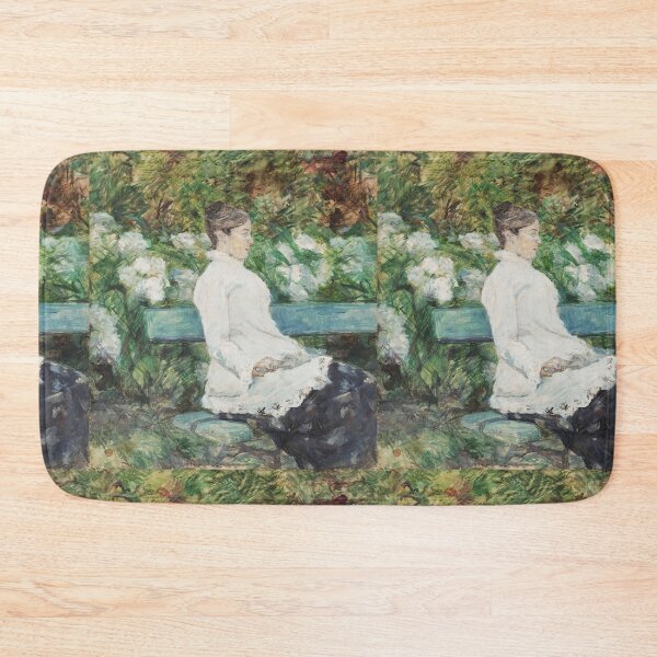 Item preview, Countess Adèle de Toulouse-Lautrec in the Garden by Henri de Toulouse-Lautrec | Post-Impressionist Garden Portrait Art Print designed and sold by artofuniverse.