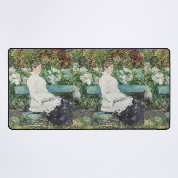 Item preview, Countess Adèle de Toulouse-Lautrec in the Garden by Henri de Toulouse-Lautrec | Post-Impressionist Garden Portrait Art Print designed and sold by artofuniverse.