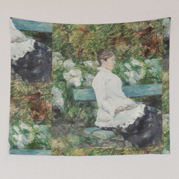 Item preview, Countess Adèle de Toulouse-Lautrec in the Garden by Henri de Toulouse-Lautrec | Post-Impressionist Garden Portrait Art Print designed and sold by artofuniverse.