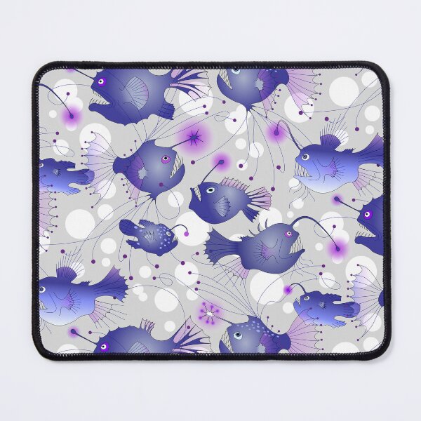 Item preview, Angler fish - violet on gray designed and sold by kobyakov.