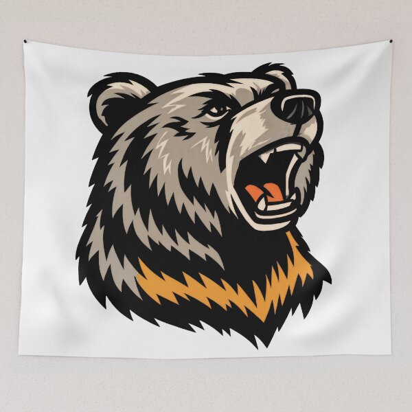 Item preview, T-Shirt - Sticker - Roaring Bear Emblem designed and sold by ForeverPrintsOK.