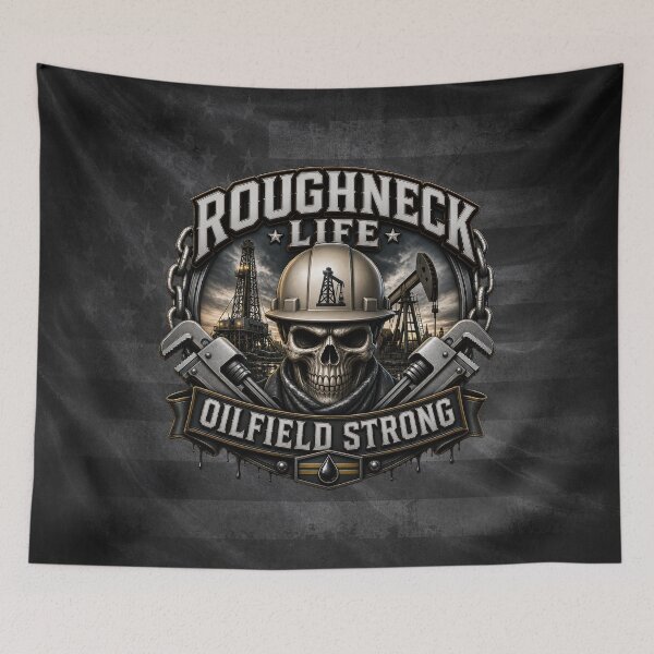 Item preview, Roughneck Life Oilfield Strong Skull Rig Worker Design designed and sold by artistwill.