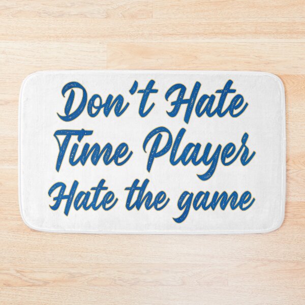 Item preview, Don't Hate the Player Hate the Game Blue Gold Sport Typography Design designed and sold by DesignArtist.ia.