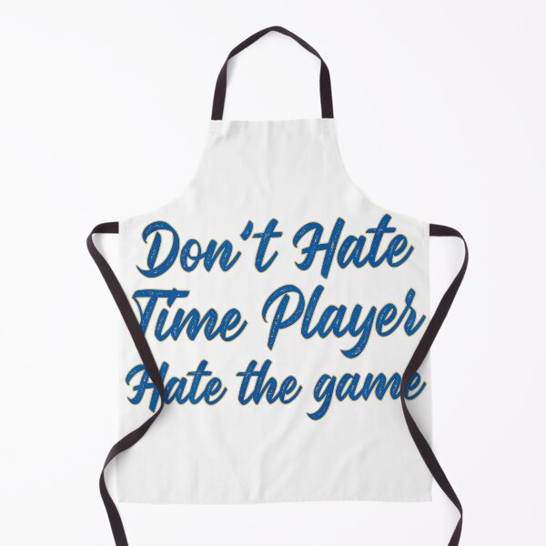 Item preview, Don't Hate the Player Hate the Game Blue Gold Sport Typography Design designed and sold by DesignArtist.ia.