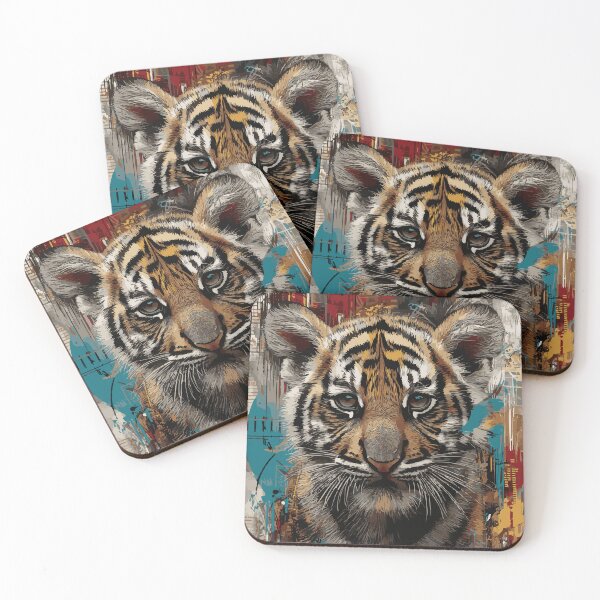 Artikelvorschau, Tigerbaby Portrait Wildlife Design entworfen und verkauft von drizzd.