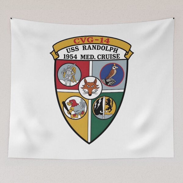 Item preview, USS Randolph (CVA-15) and CVG-14 1954 Mediterranean Cruise Deployment Patch designed and sold by CharlieDesings.