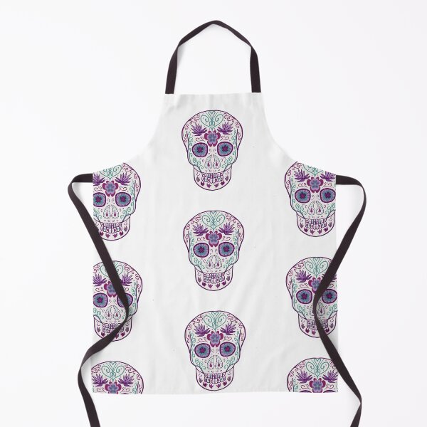 Item preview, Purple & teal Day Of The Dead Sugar Skull designed and sold by Anne Londez Studio.