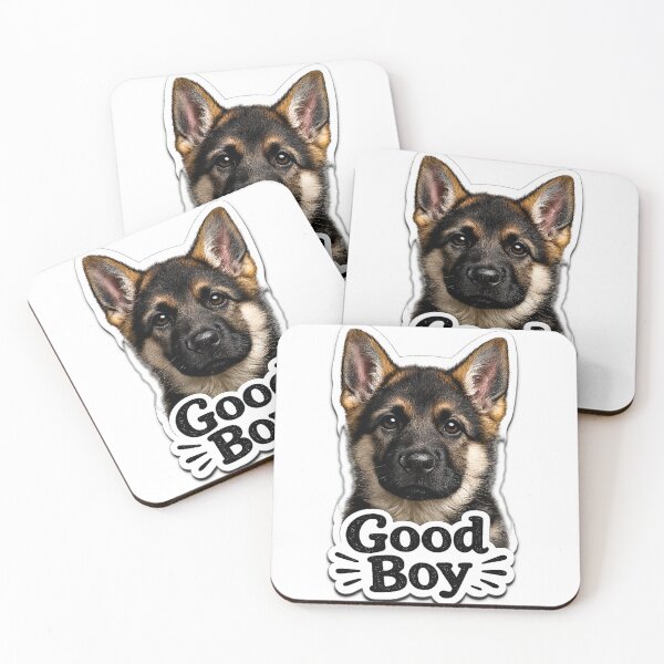 Item preview, Good Boy German Shepherd Puppy Sticker designed and sold by IntelliMindDesigns.