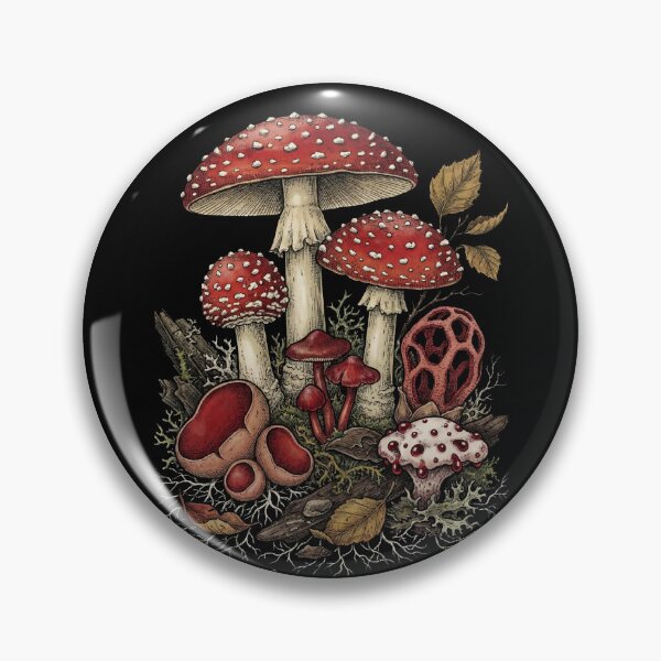 Item preview, Witchy Woodland Mushrooms Botanical Print designed and sold by Enyr.