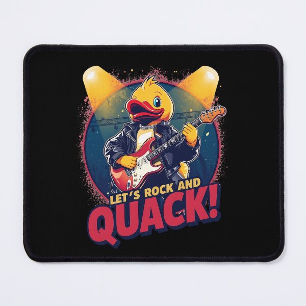 Item preview, Rock Duck - Let’s Rock and Quack Funny Rubber Duck Musician designed and sold by RubberQuack.
