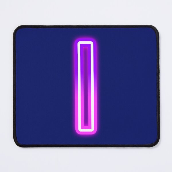 Item preview, Letter I Neon Pink Purple Glow - Retro Futuristic Monogram Initial designed and sold by SolutionsArt.